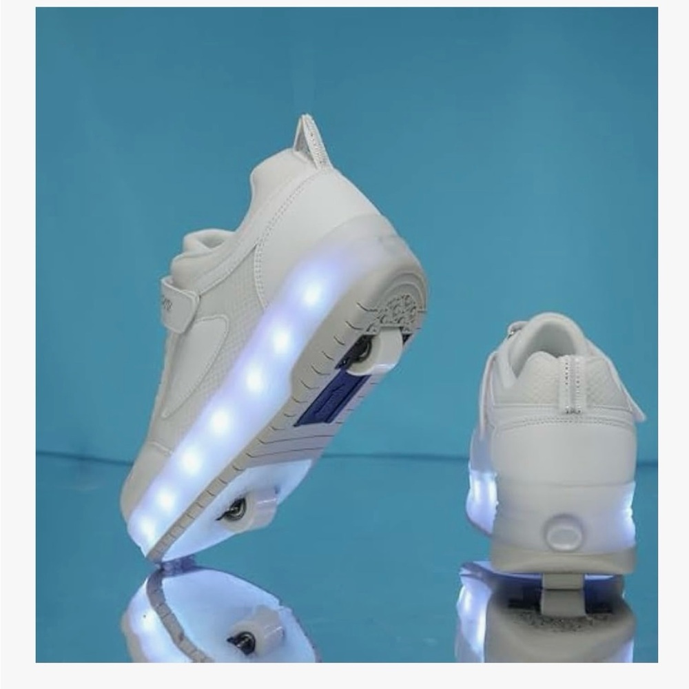 White LED Light-Up Roller Shoes